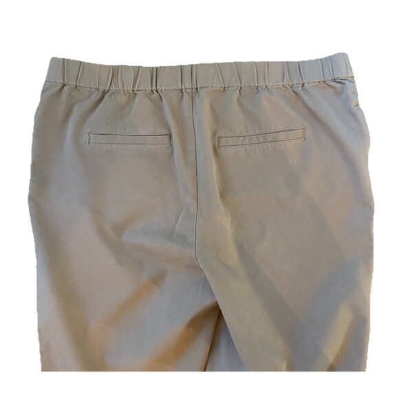 Isaac Mizrahi Live 24/7 Stretch Crop Pants Back Slit Hem Tan SZ 18W A351754 - Picture 4 of 11